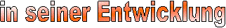 in seiner Entwicklung